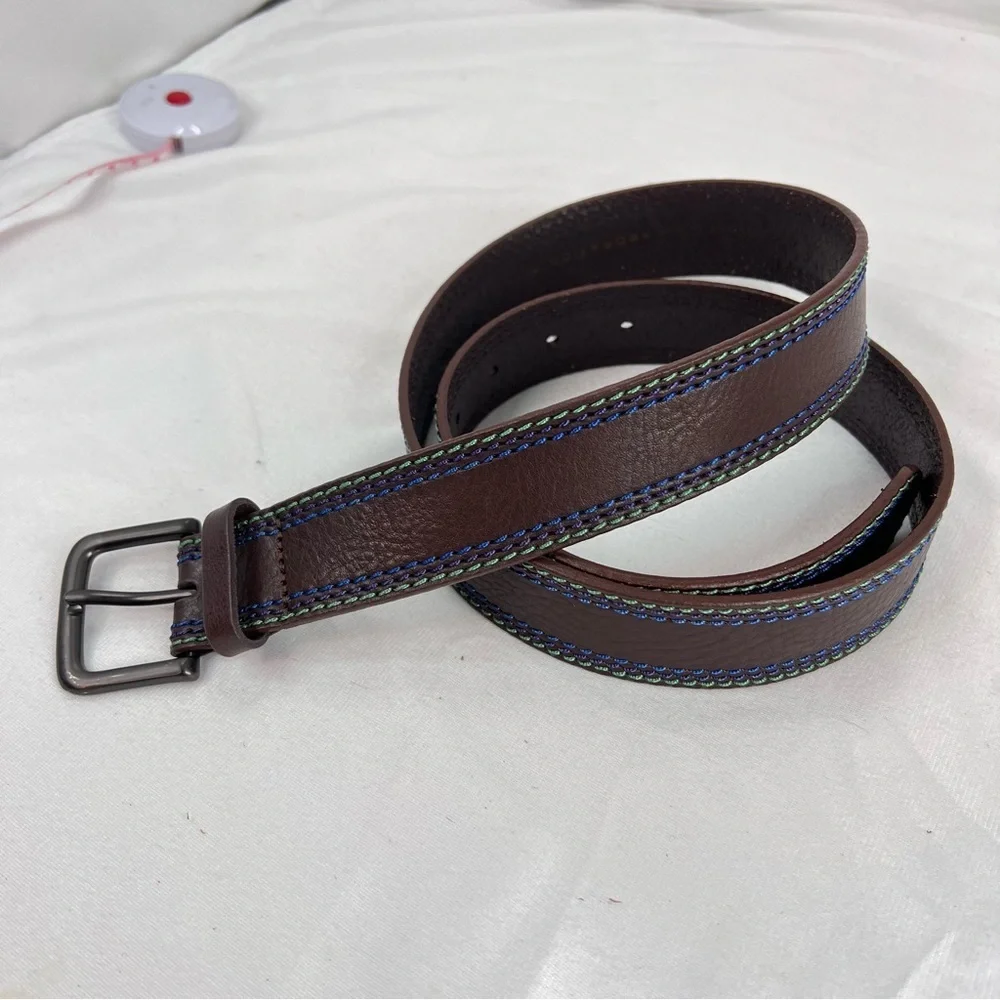 Jacobs By Marc Jacobs For Marc By Marc Jacobs Brown Leather Belt + Blue & Green